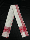 Traditional Assamese handloom Gamusa- with traditional floral motif