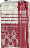 Traditional Assamese occasion handloom Gamusa- with traditional floral motif
