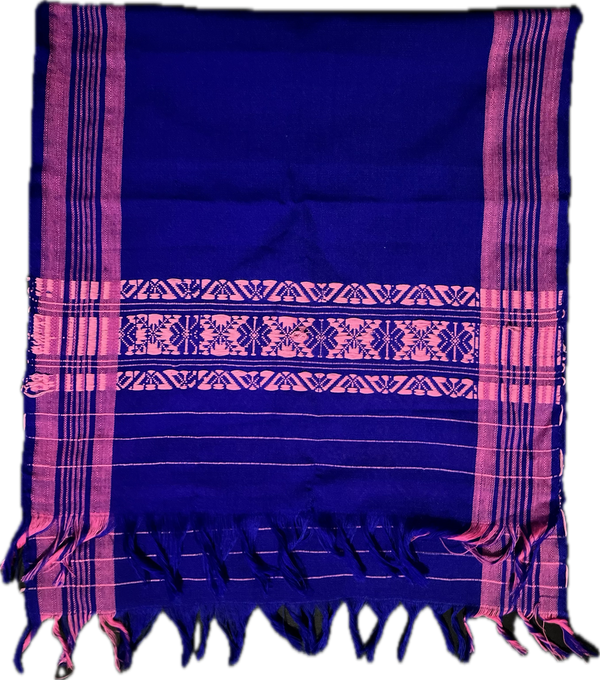 Assamese Tiwa handloom Blue Gamusa