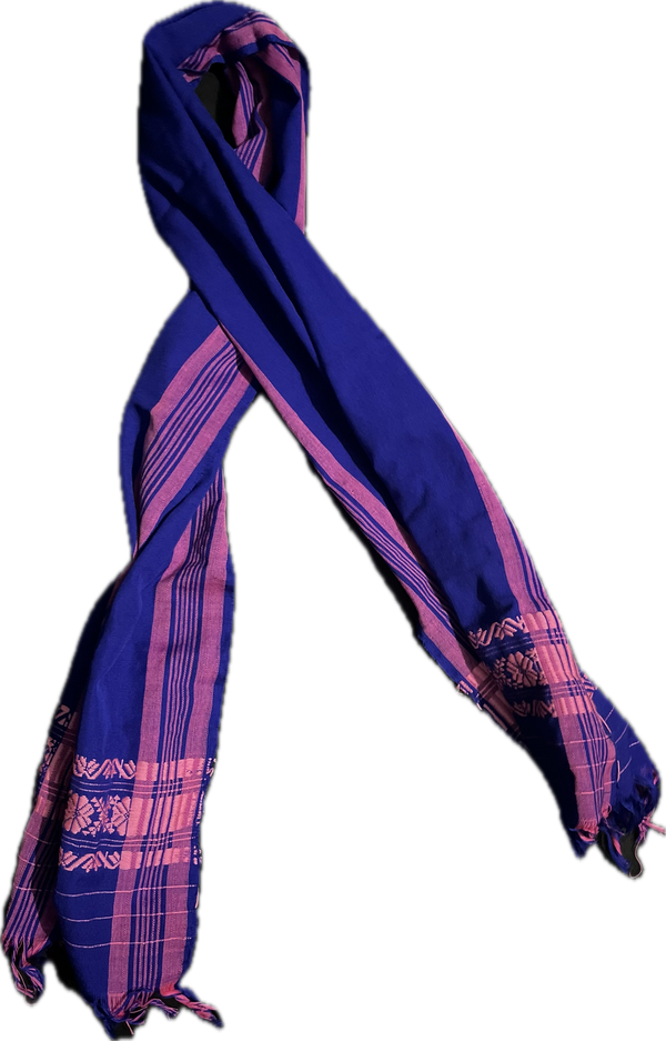 Assamese Tiwa handloom Blue Gamusa
