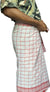 Pride of Assam white and red checkered 100% cotton gamusa, handwoven with angled lines. Versatile for wear, hair, or body.