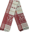 Traditional Assamese occasion handloom Gamusa- with traditional floral motif