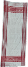 Traditional Assamese handloom Gamusa- with traditional floral motif
