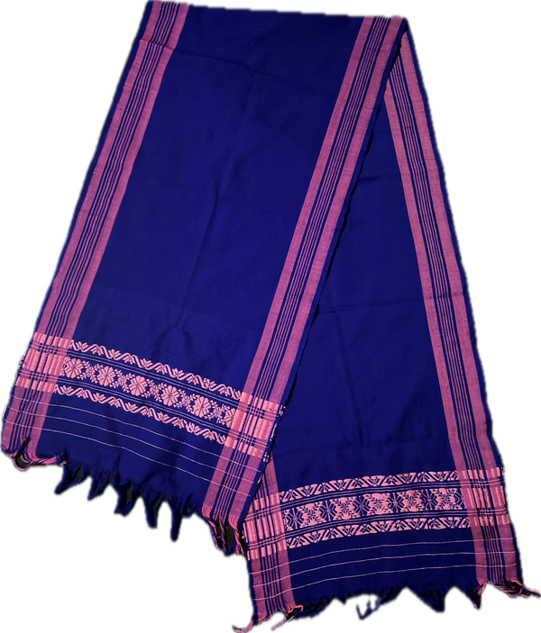 Assamese Tiwa handloom Blue Gamusa