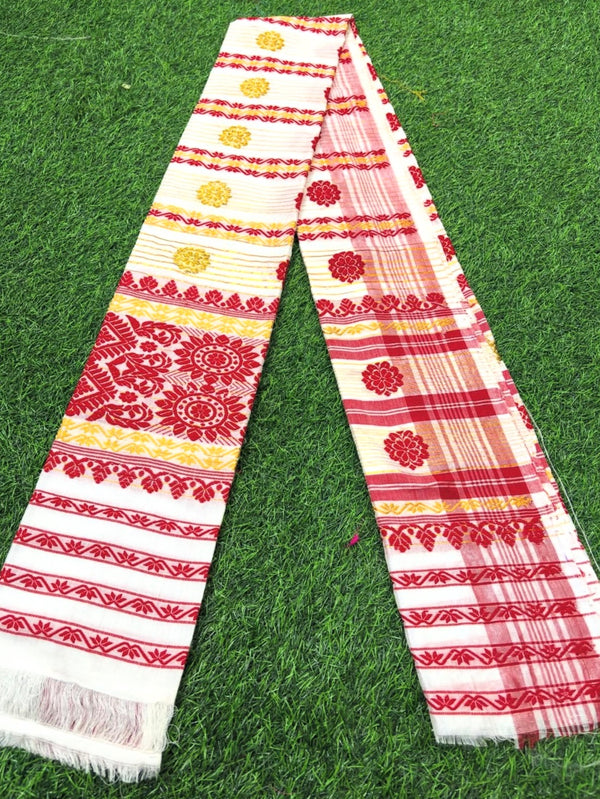 Traditional Assamese occasion handloom Gamusa