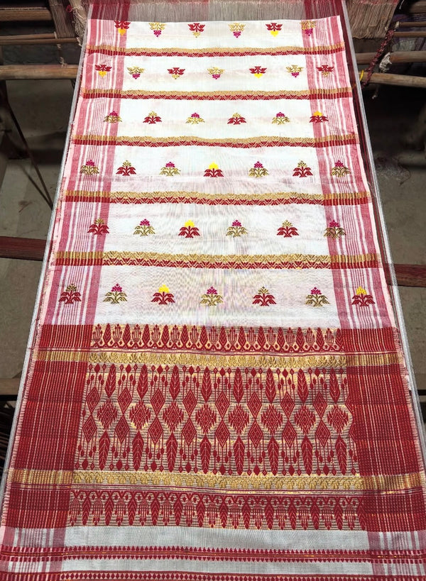 Traditional Assamese occasion handloom Gamusa