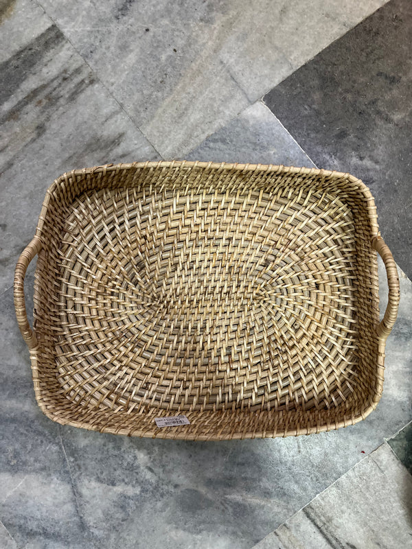 Natural cane tray handmade