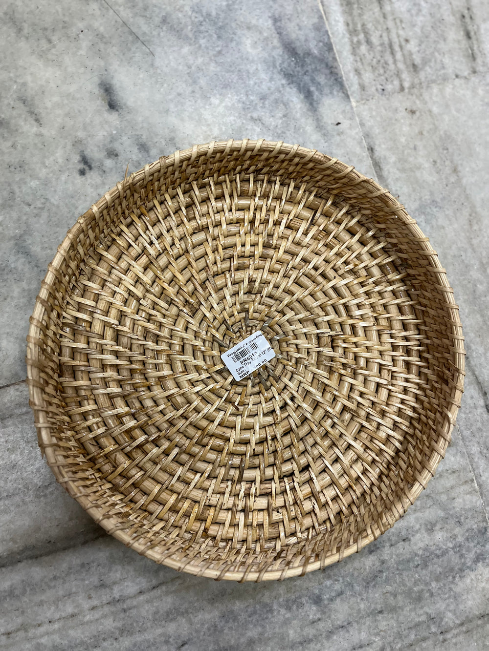 Naturel Round cane tray