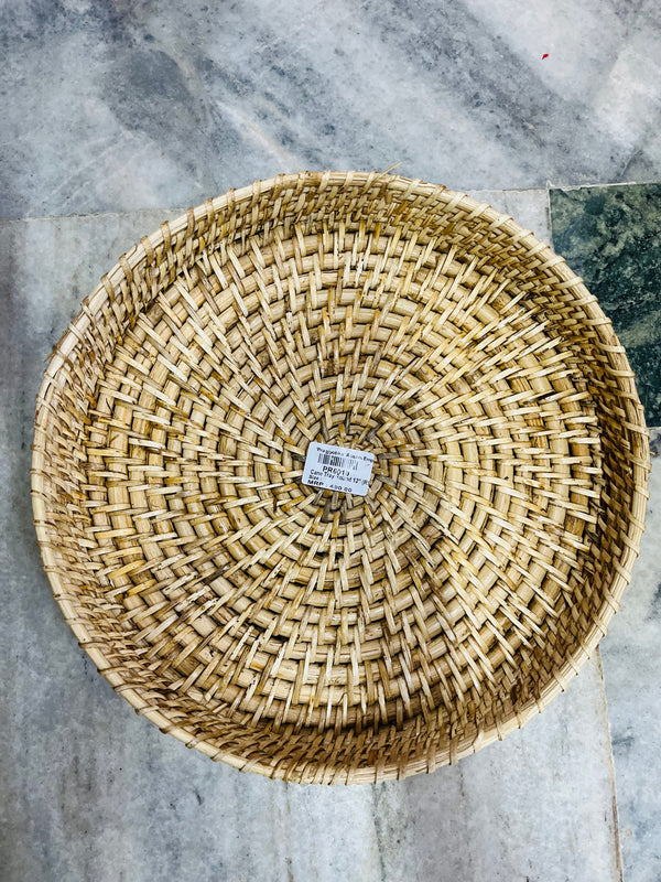 Naturel Round cane tray