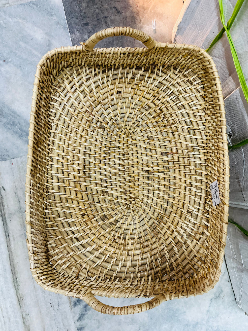 Natural cane tray handmade