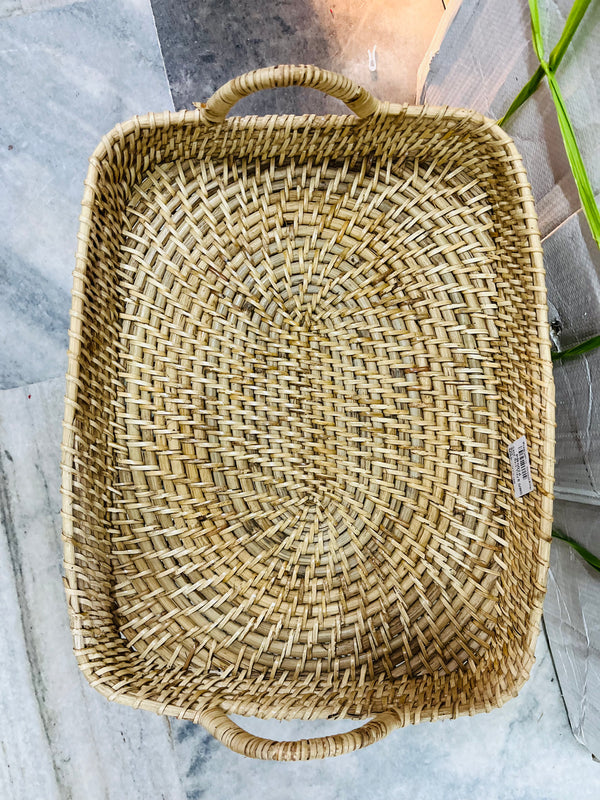 Natural cane tray handmade
